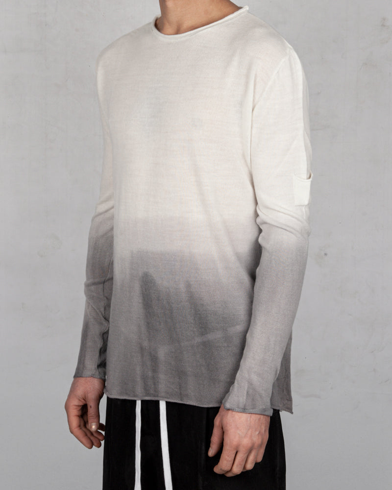 Xagon - Regular fit white ombre sweater - Stilett.com
