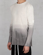 Xagon - Regular fit white ombre sweater - https://stilett.com/
