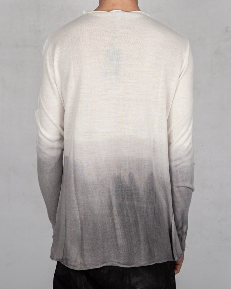 Xagon - Regular fit white ombre sweater - Stilett.com